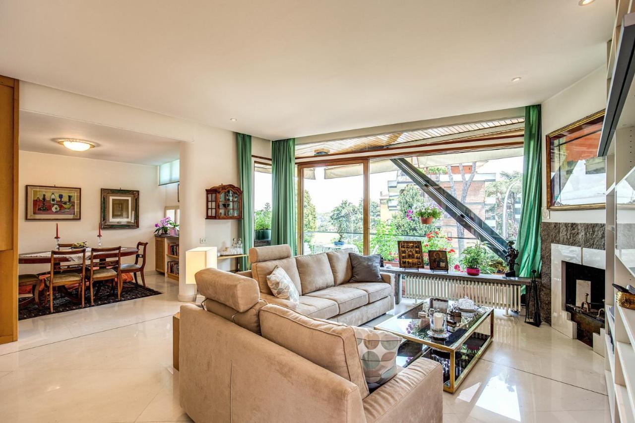 Terrazza Piccolomini: Elegant Apartment Stunning View Over Rome/St Peter'S Dome Eksteriør bilde